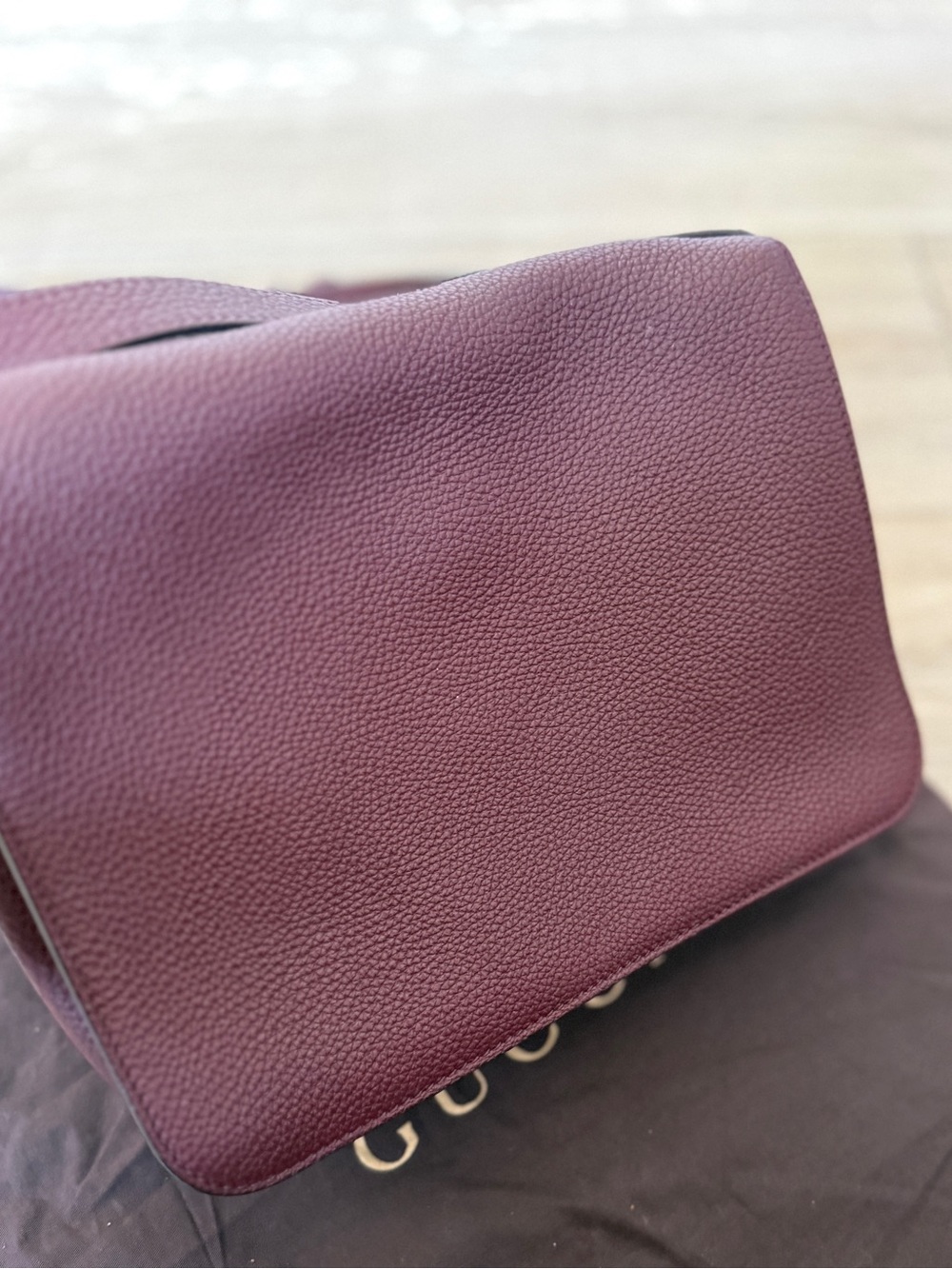 Gucci Jackie Soft Pebbled Leather Burgundy Shoulder Bag 362971 - Picture 7 of 13